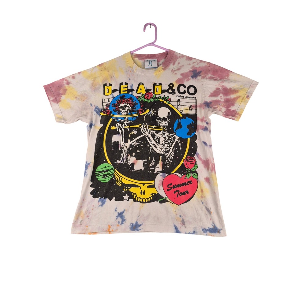 Dead & Co x Online Ceramics Summer Tour Tie Dye T-Shirt Mens Graphic Medium
